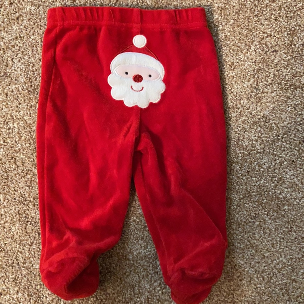 Cozy Christmas Santa Pants for baby size 3 months